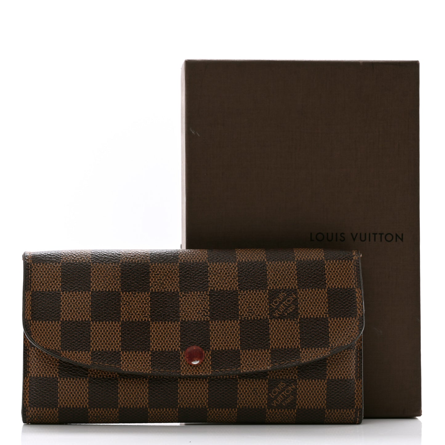 Damier Ebene Emilie Wallet Red