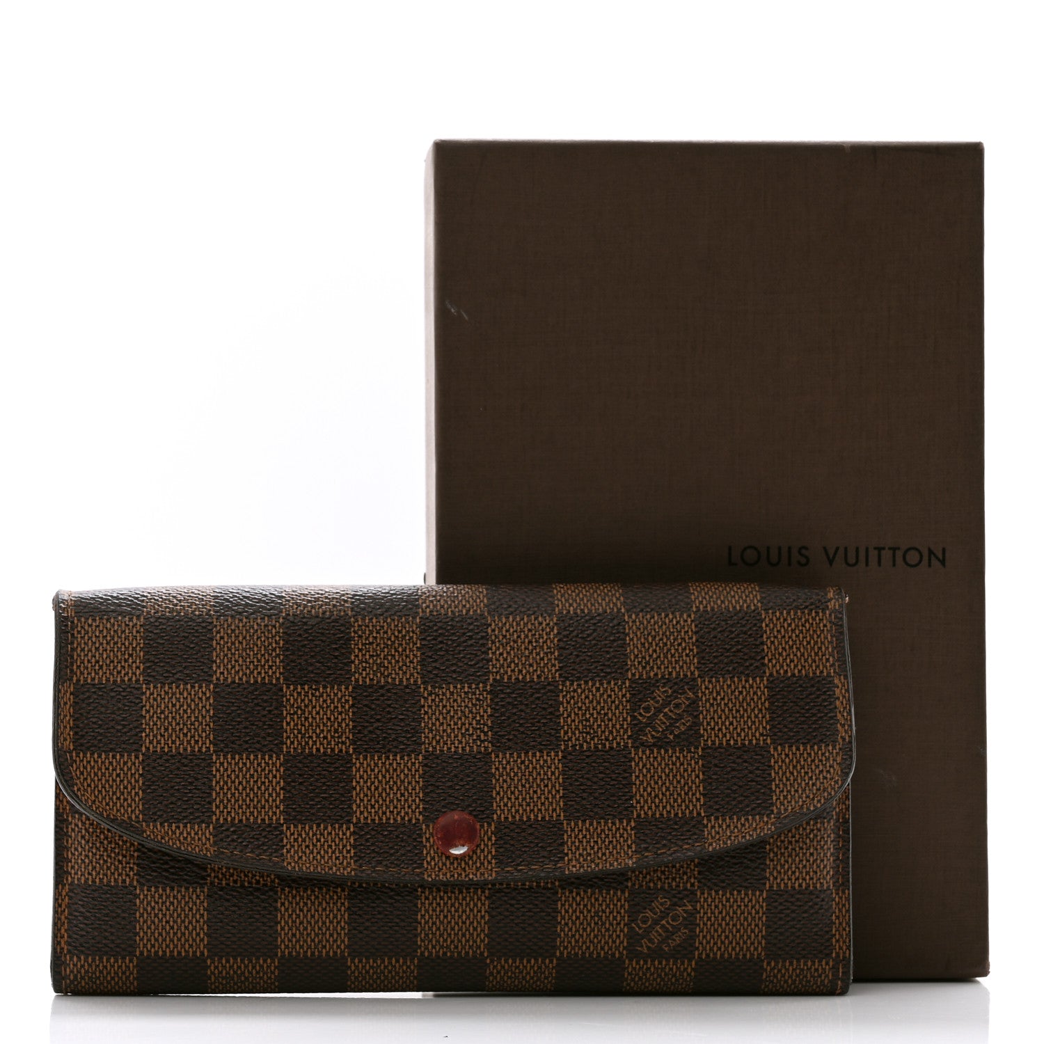 Louis Vuitton Damier Ebene Emilie Wallet Red 8 of 8