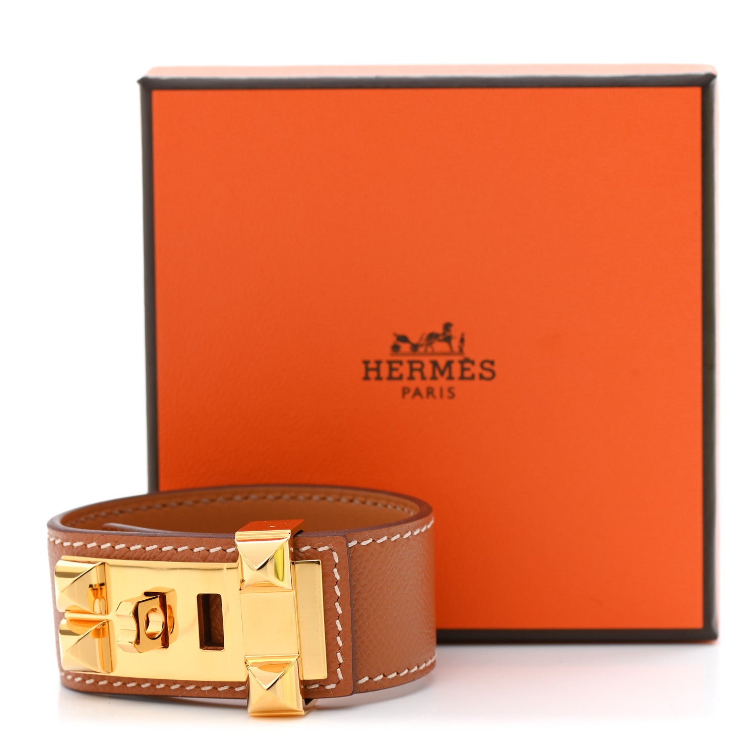 Hermes Epsom Collier de Chien CDC 24 Bracelet T2 Gold 7 of 7