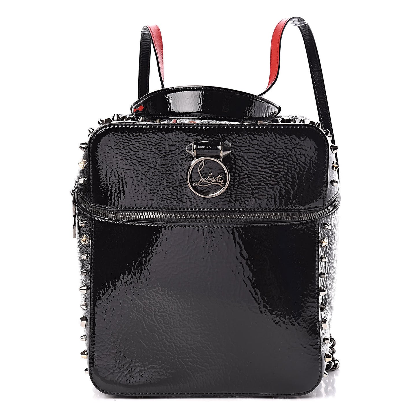 Vintage Patent Calfskin Rubylou Backpack Black