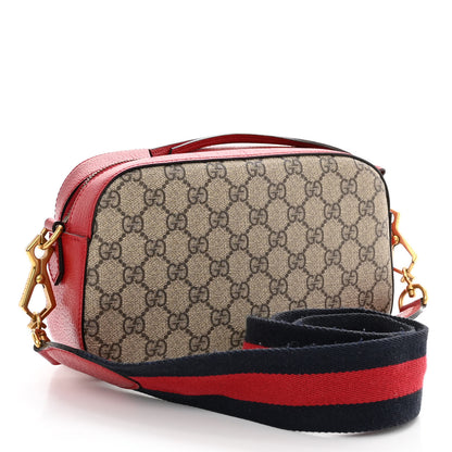 Gucci GG Supreme Monogram Web Neo Vintage Shoulder Bag Beige Red 3 of 10