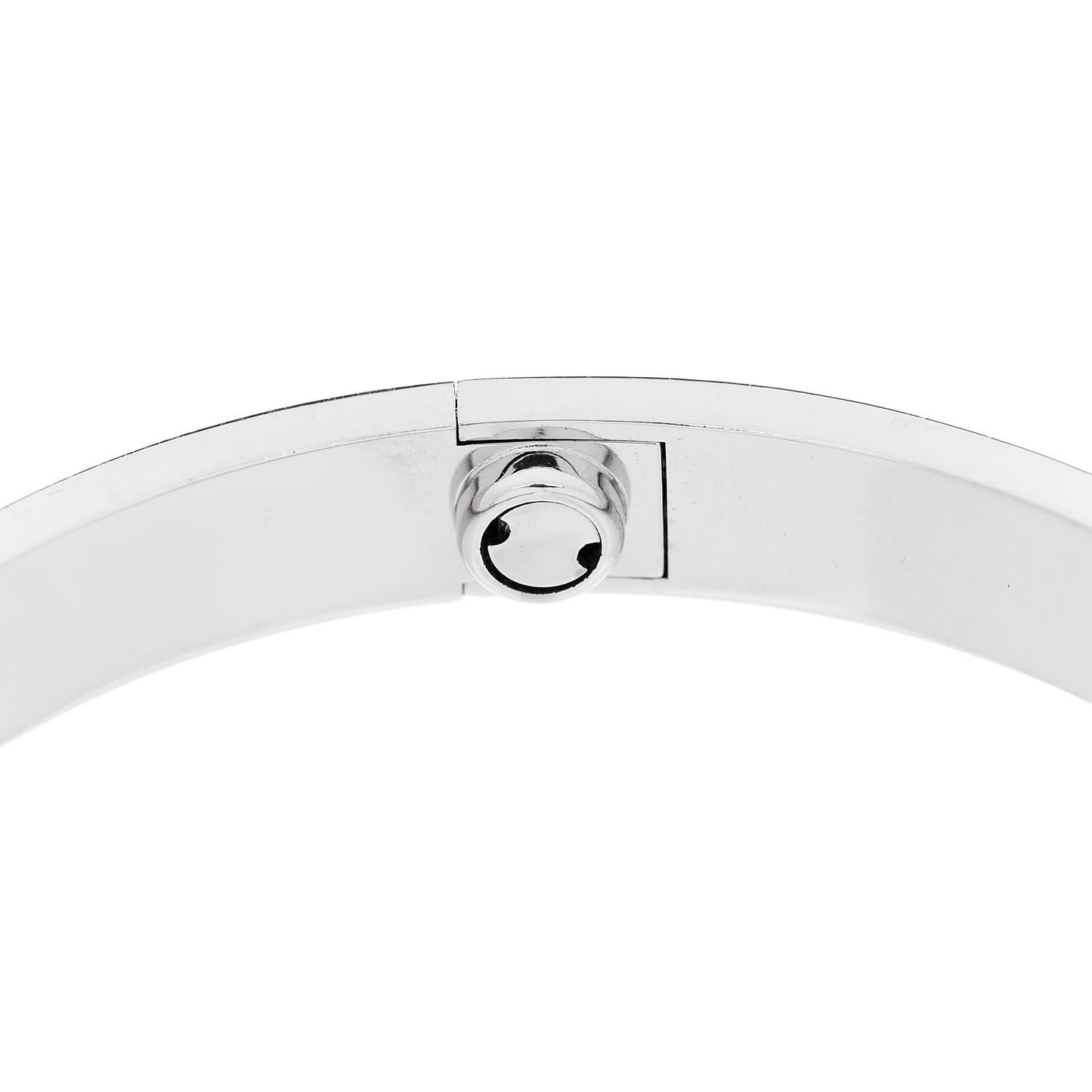 18K White Gold 4 Diamond Love Bracelet 17