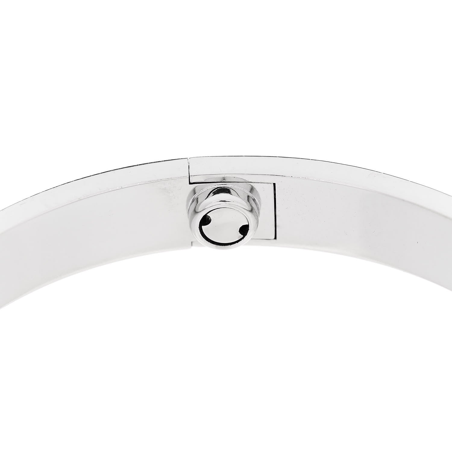 Cartier 18K White Gold 4 Diamond Love Bracelet 17 8 of 8