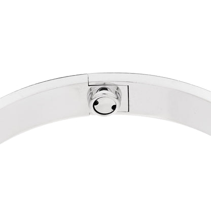 Cartier 18K White Gold 4 Diamond Love Bracelet 17 8 of 8