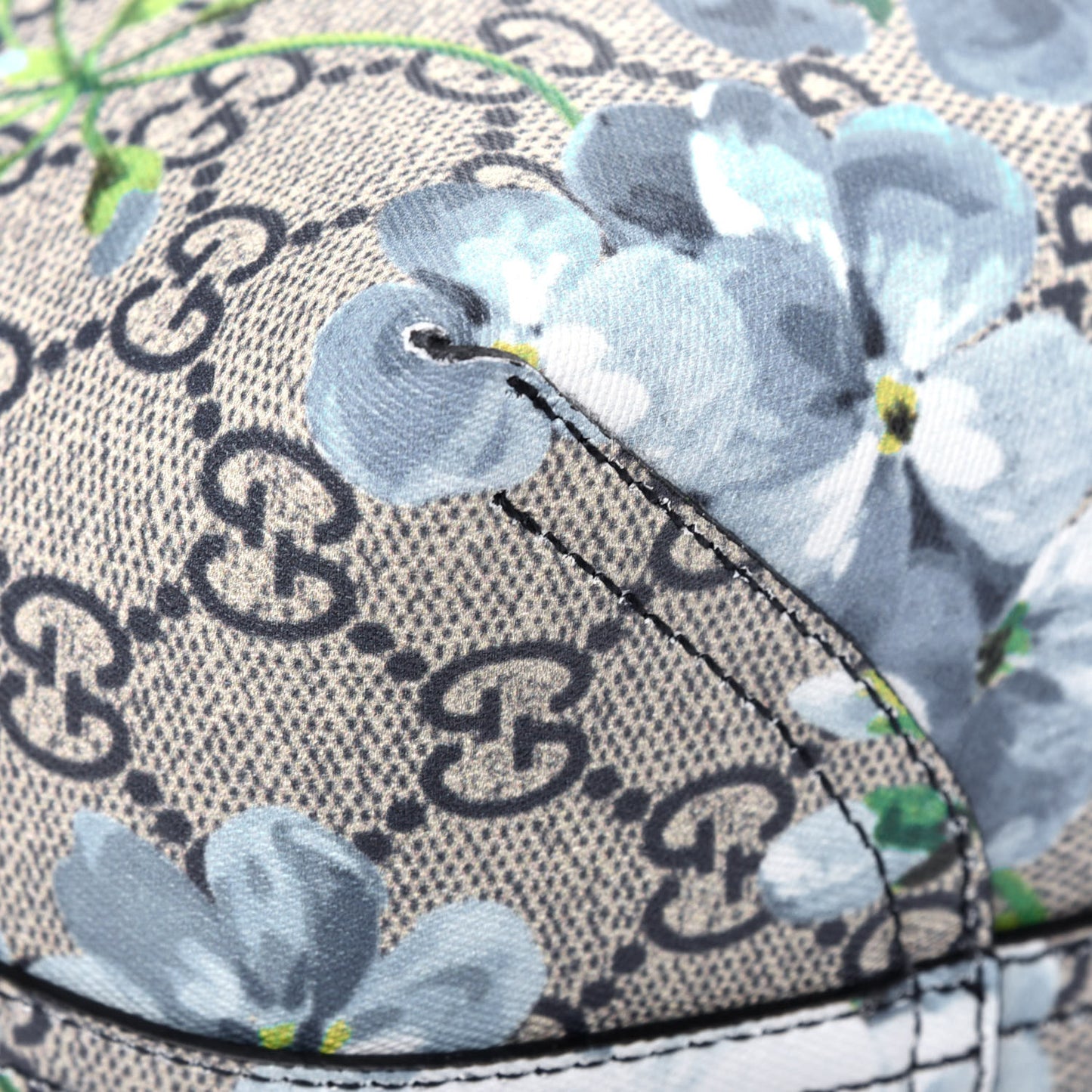 GG Supreme Monogram Blooms Medium Reversible Tote Beige Blue Navy