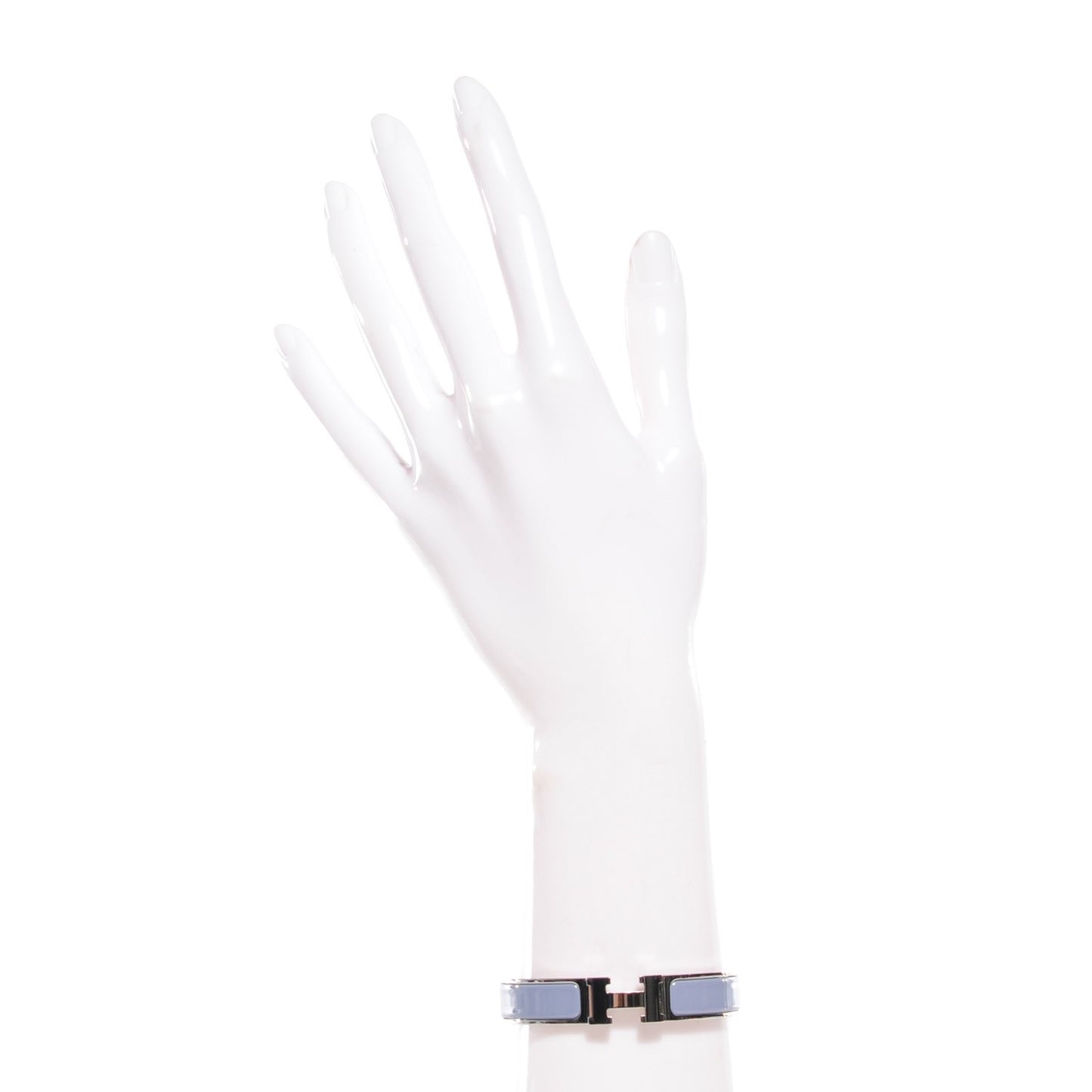 Enamel Narrow Clic Clac H Bracelet PM Bleu Lin