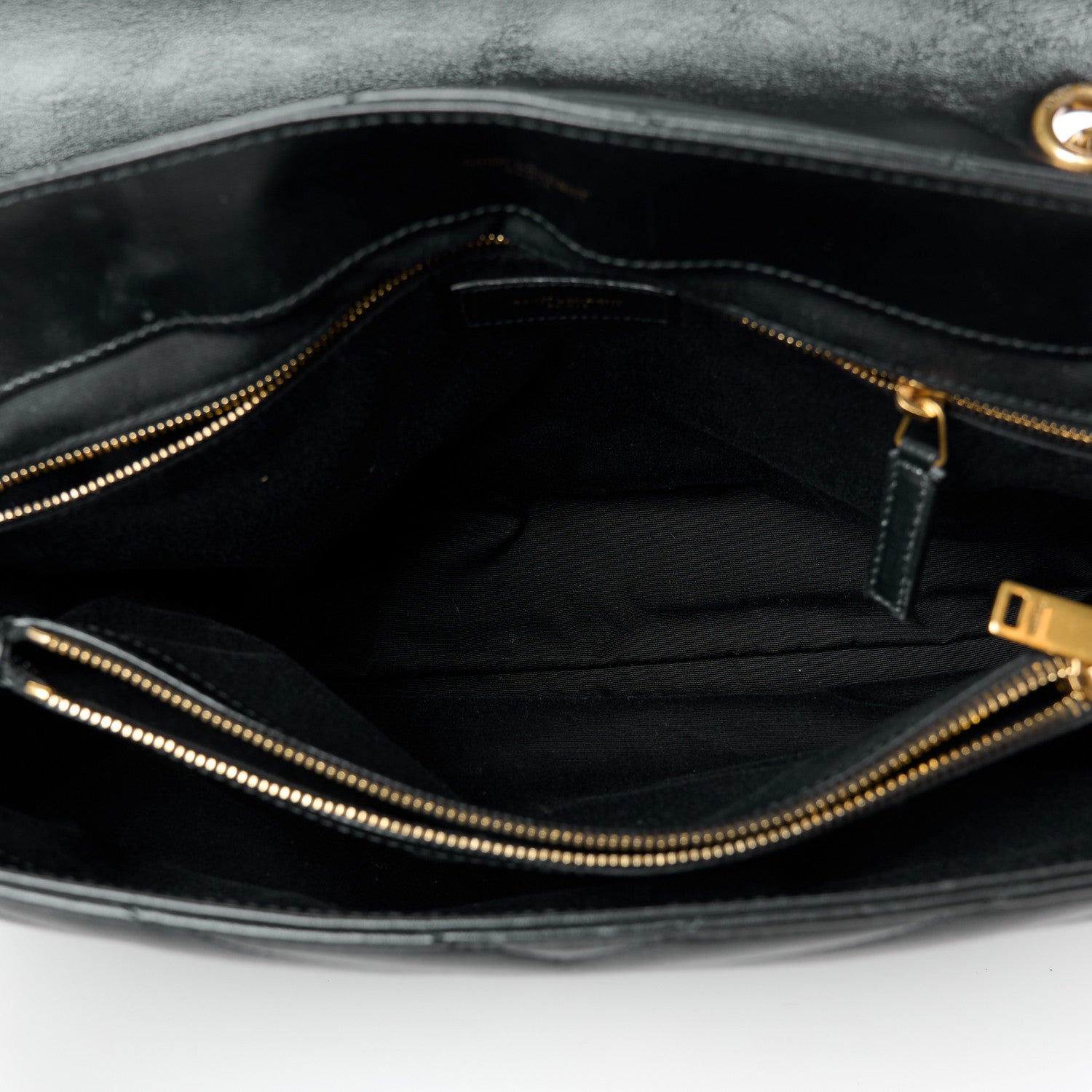 Saint Laurent Calfskin Y Quilted Monogram Large Loulou Chain Satchel Black 5 of 11