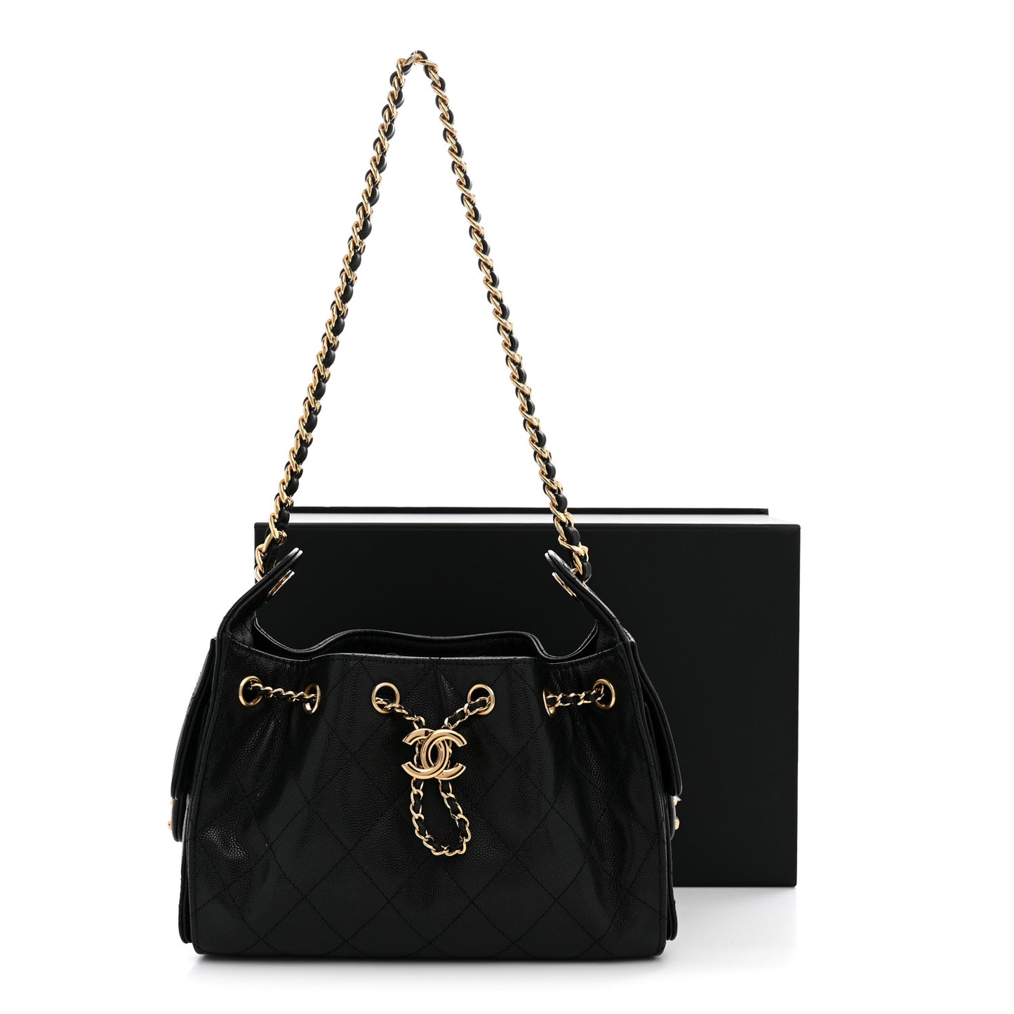 Caviar Quilted Mini Chanel 25 Handbag Black