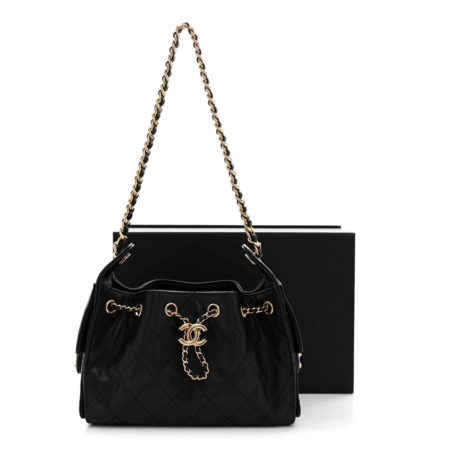Chanel Caviar Quilted Mini Chanel 25 Handbag Black 10 of 10