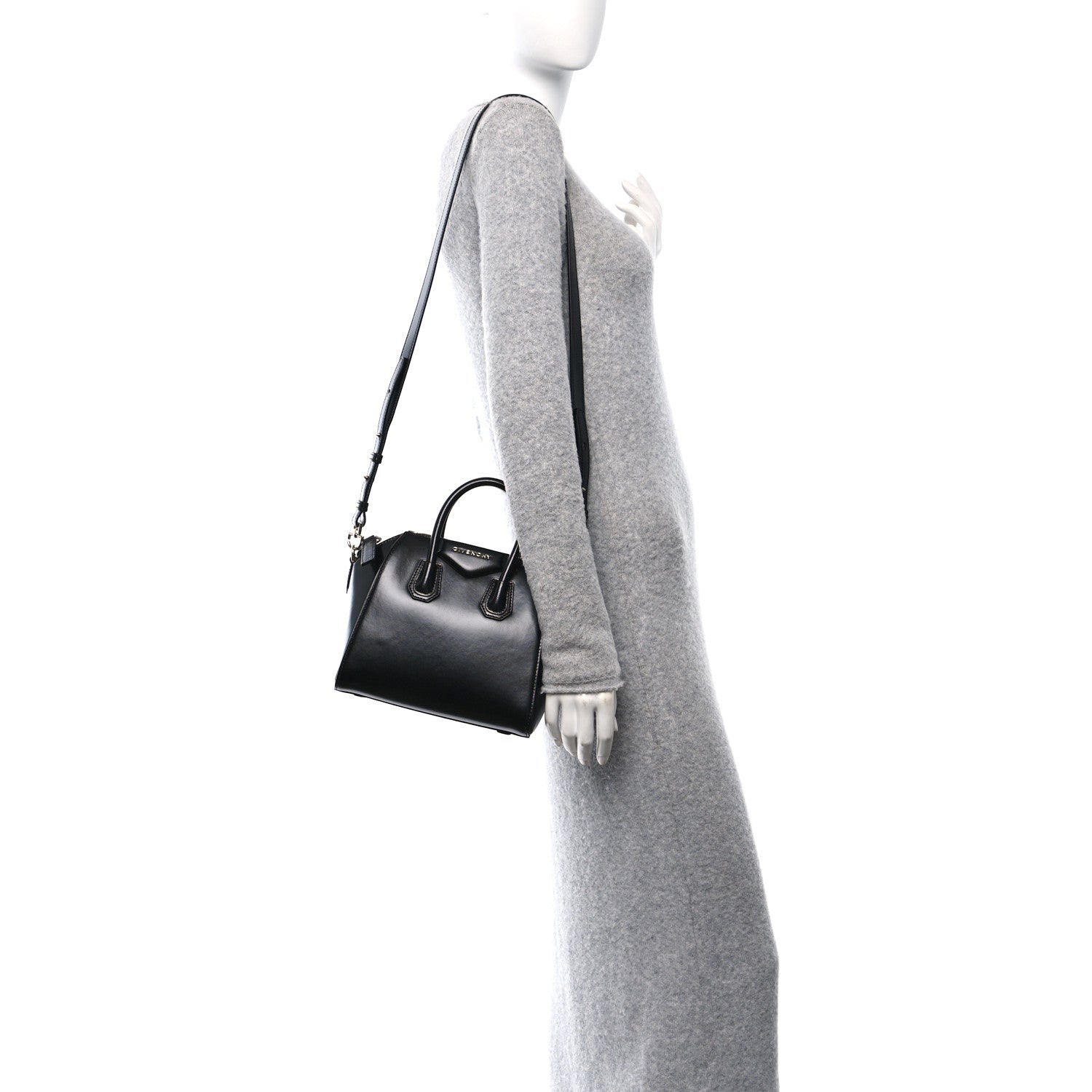 Givenchy Shiny Lord Calfskin Mini Antigona Black 2 of 10