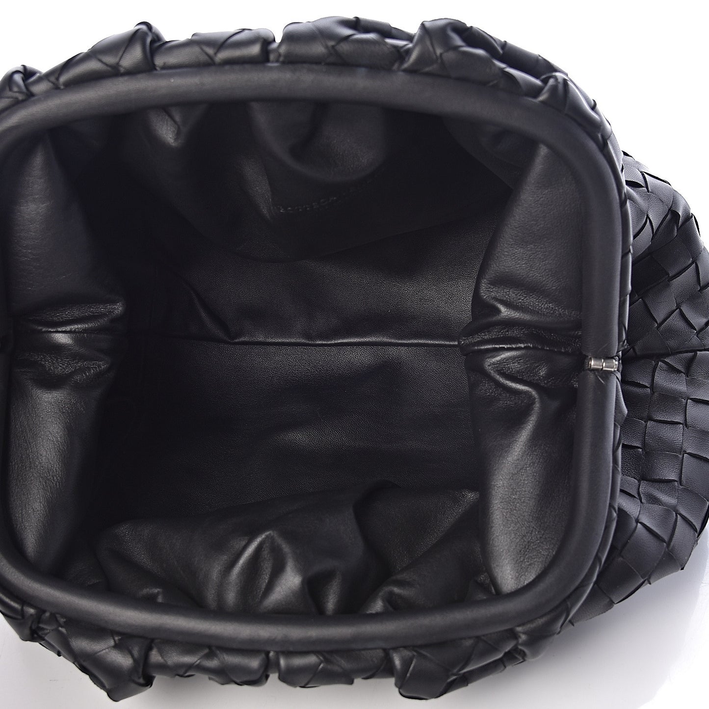 Nappa Maxi Intreccio The Pouch Oversized Clutch Black
