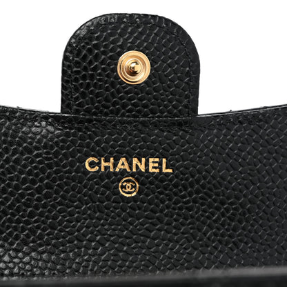 Chanel Caviar Quilted Compact Flap Wallet Black 7 of 9