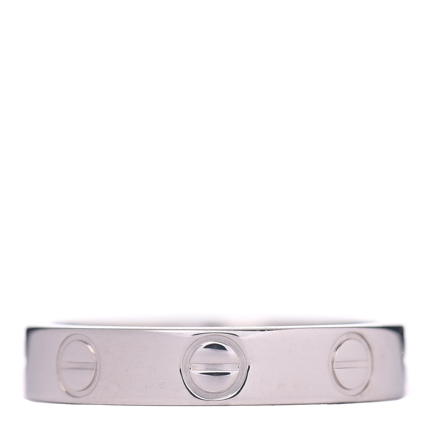 18K White Gold 3.5mm LOVE Wedding Band Ring 48 4.5