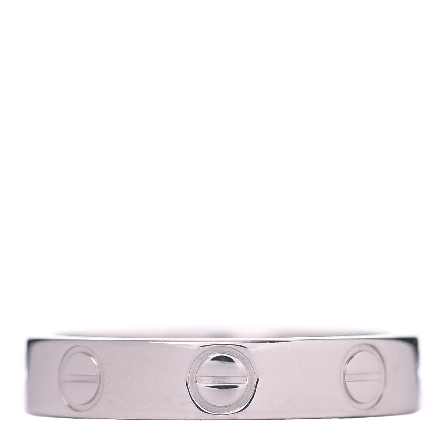 Cartier 18K White Gold 3.5mm LOVE Wedding Band Ring 48 4.5 3 of 4