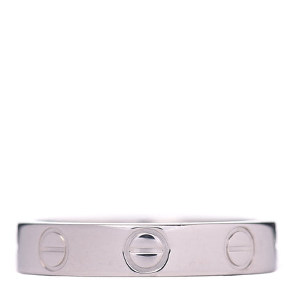 Cartier 18K White Gold 3.5mm LOVE Wedding Band Ring 48 4.5 3 of 4