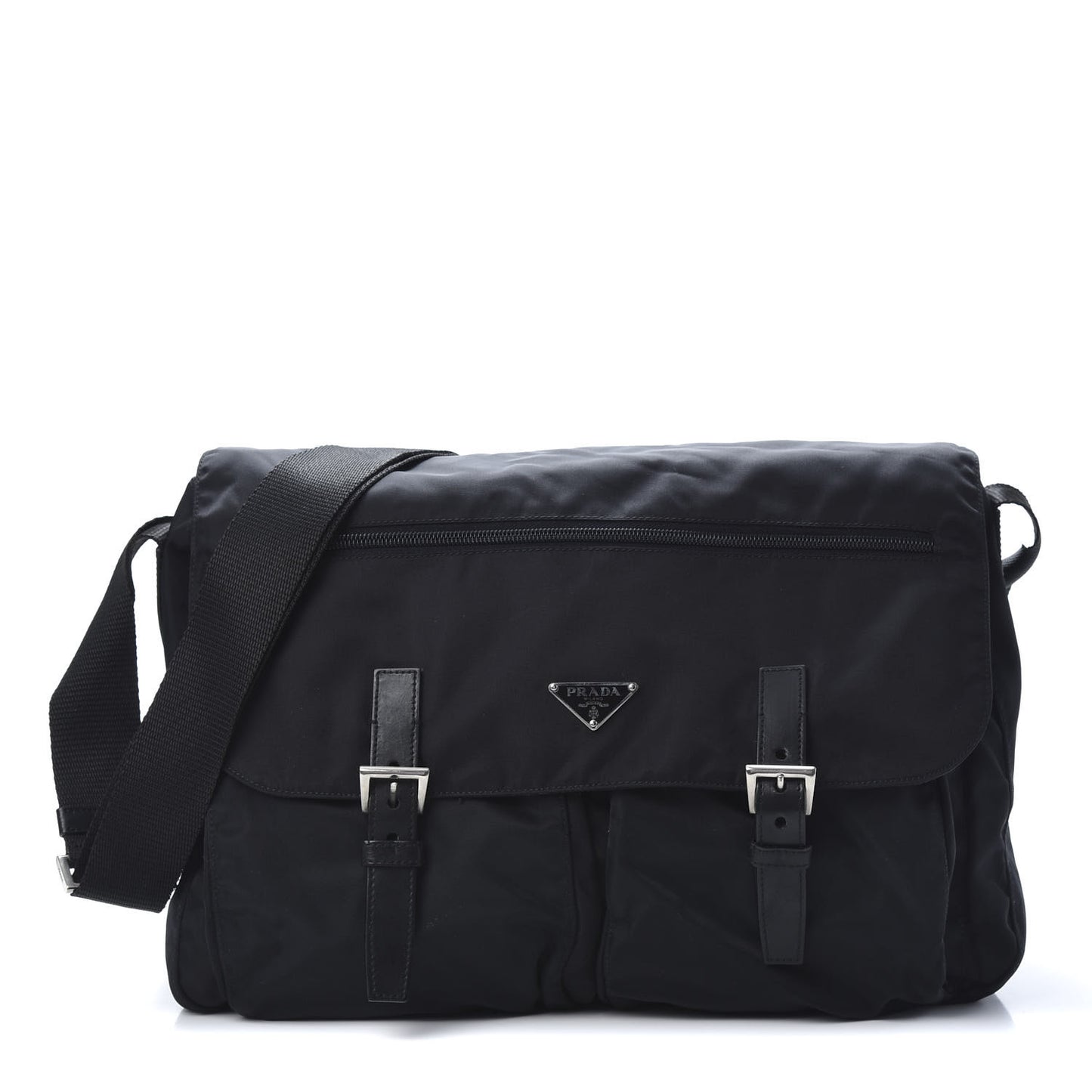 Nylon Vela Sport Messenger Bag Black