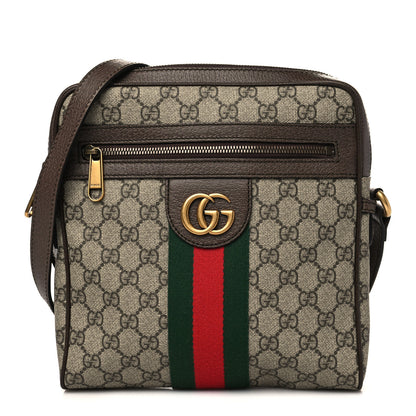 Gucci GG Supreme Monogram Web Small Ophidia Messenger Bag Brown 1 of 6