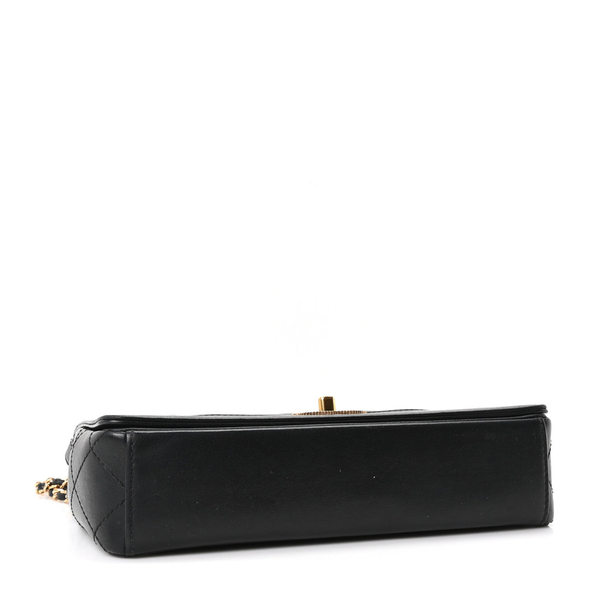 Sheepskin Quilted Small Vintage Mademoiselle Flap Black
