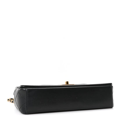 Chanel Sheepskin Quilted Small Vintage Mademoiselle Flap Black 4 of 10