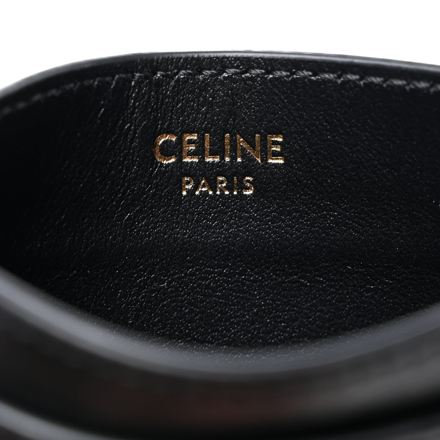 Celine Smooth Lambskin Triomphe Card Holder Black 6 of 7