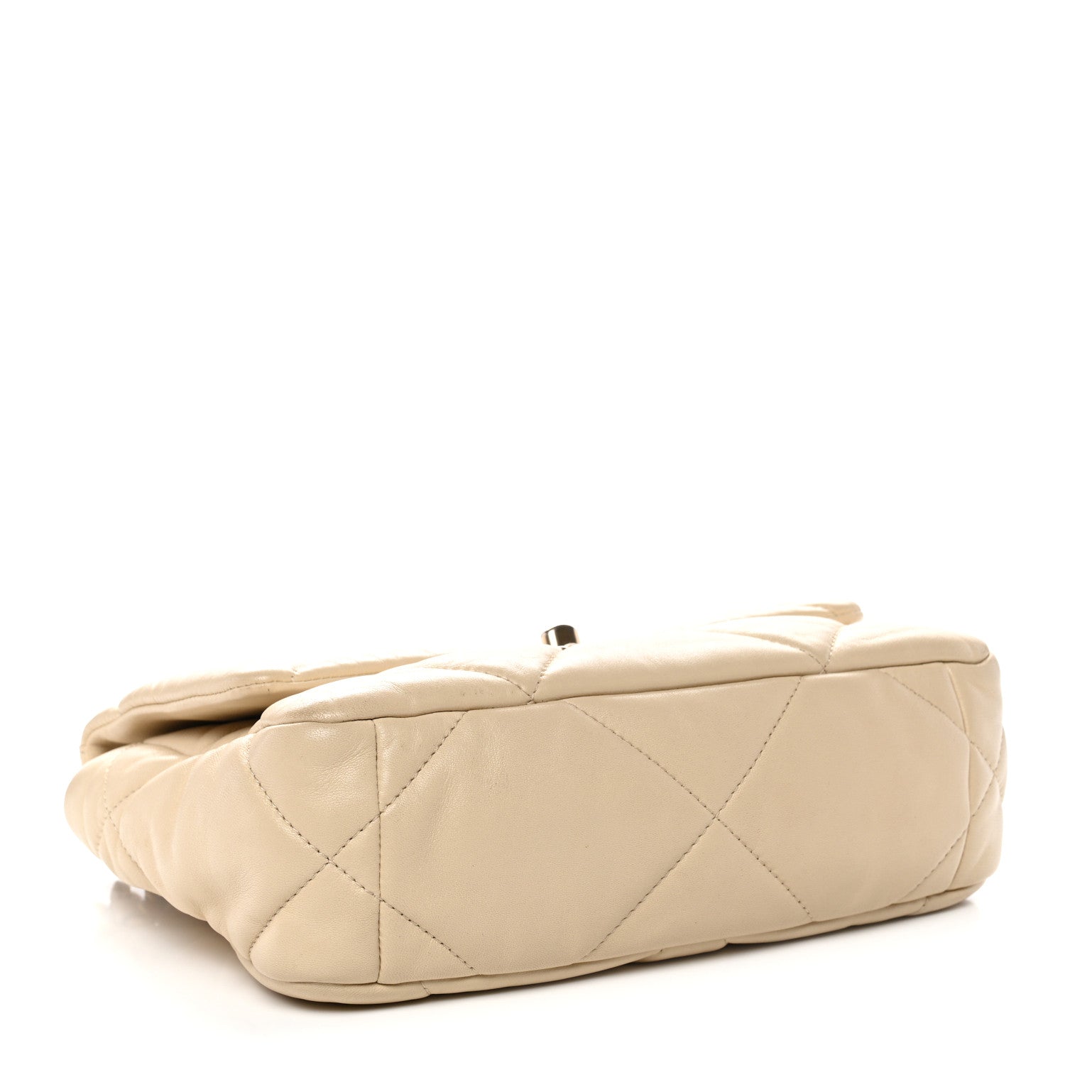 Chanel Lambskin Quilted Medium Chanel 19 Flap Light Beige 4 of 12