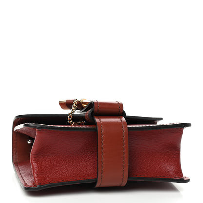 Chloe Shiny Goatskin Calfskin Mini Aby Chain Shoulder Bag Sepia Brown 3 of 8