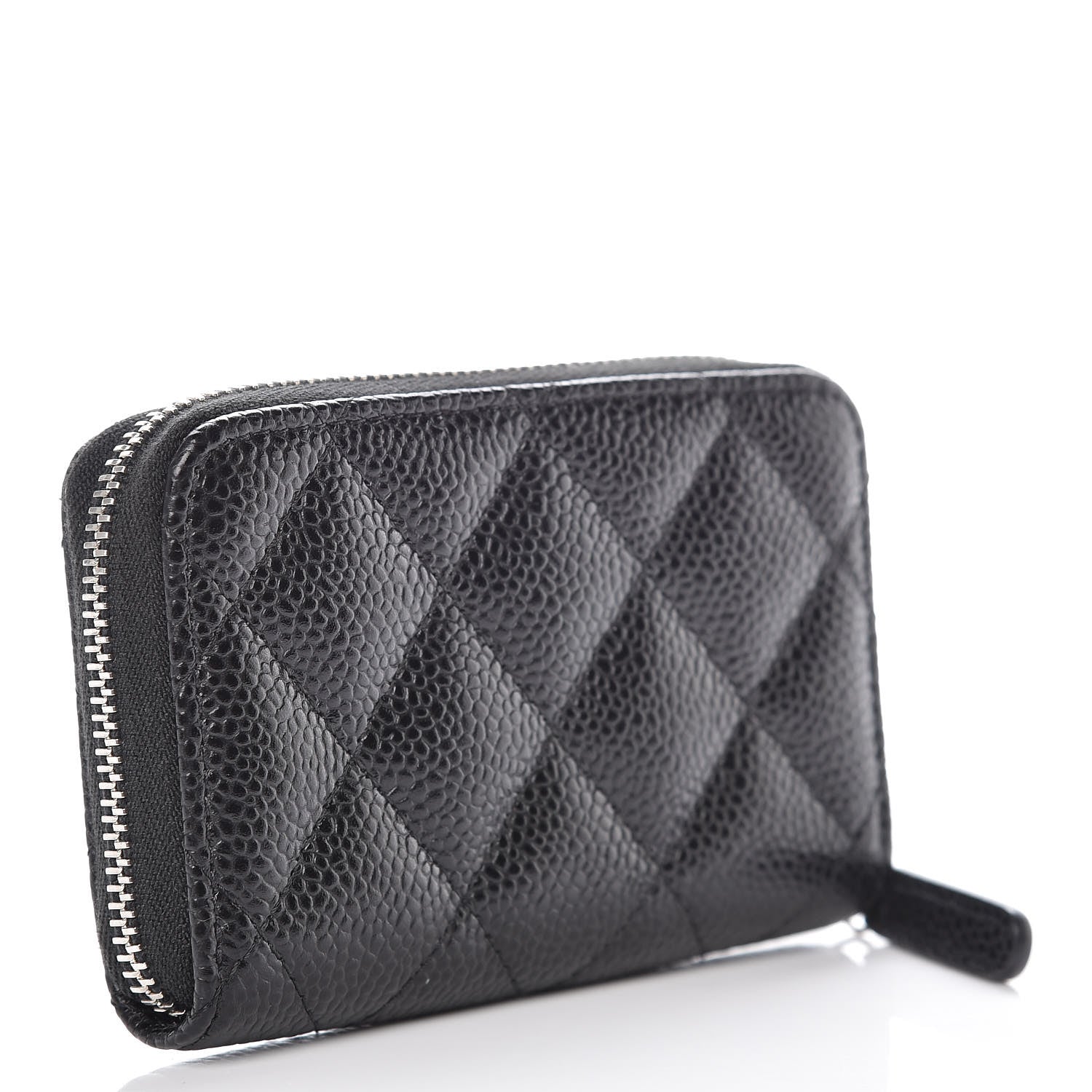 Chanel Caviar Quilted Zip Coin Purse Black 3 of 10