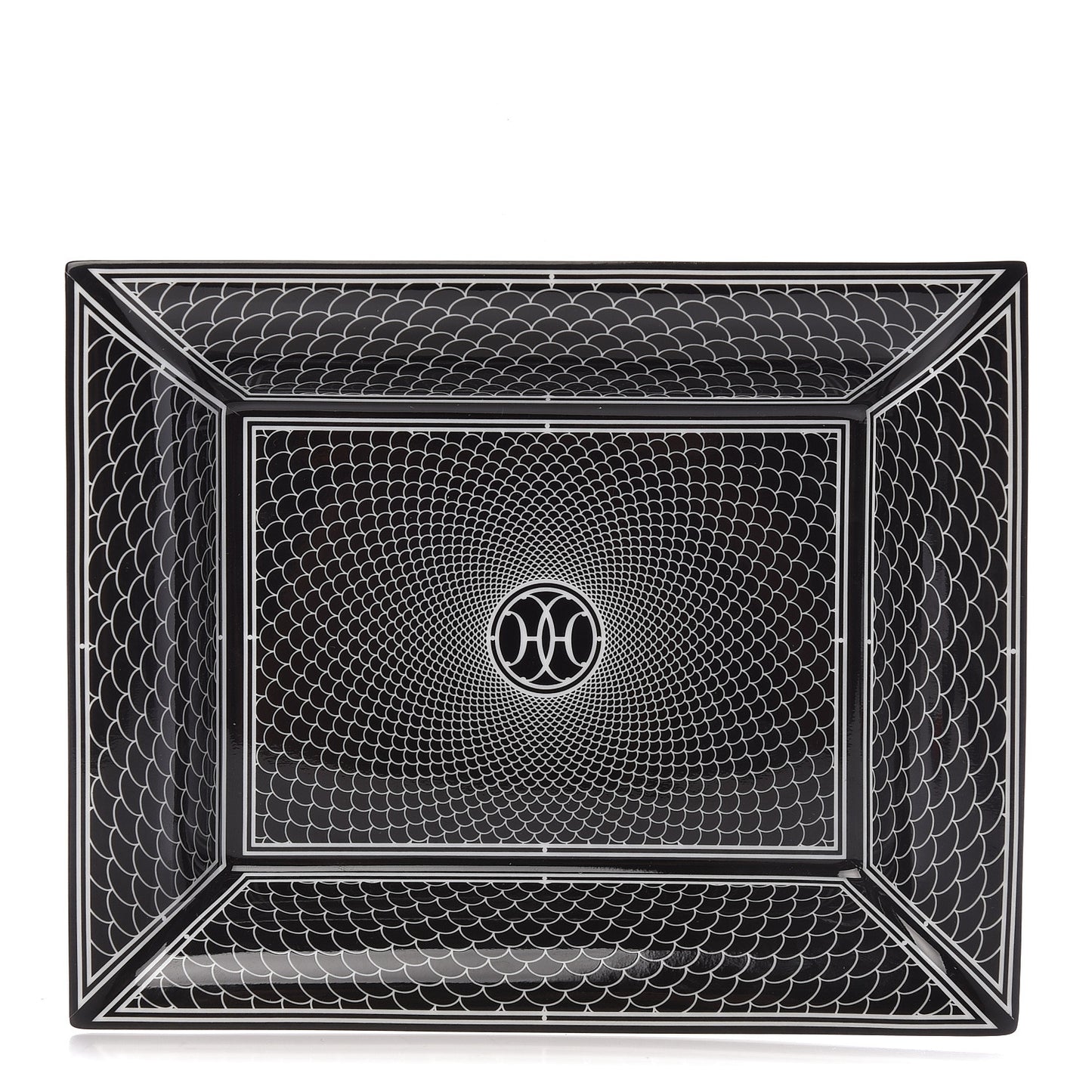 Porcelain H Deco Change Tray