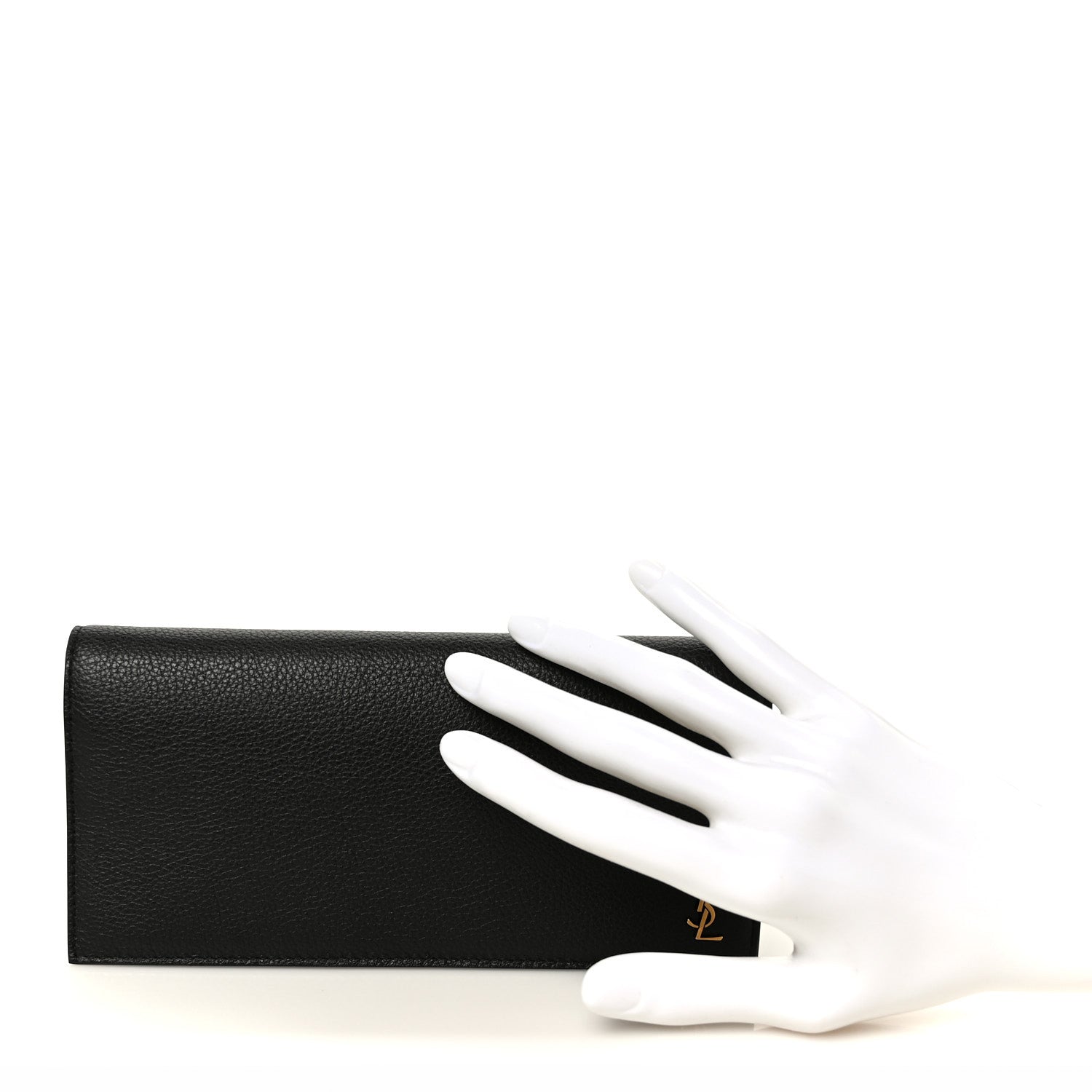 Saint Laurent Calfskin Tiny Monogram Cassandre Wallet Black 2 of 8