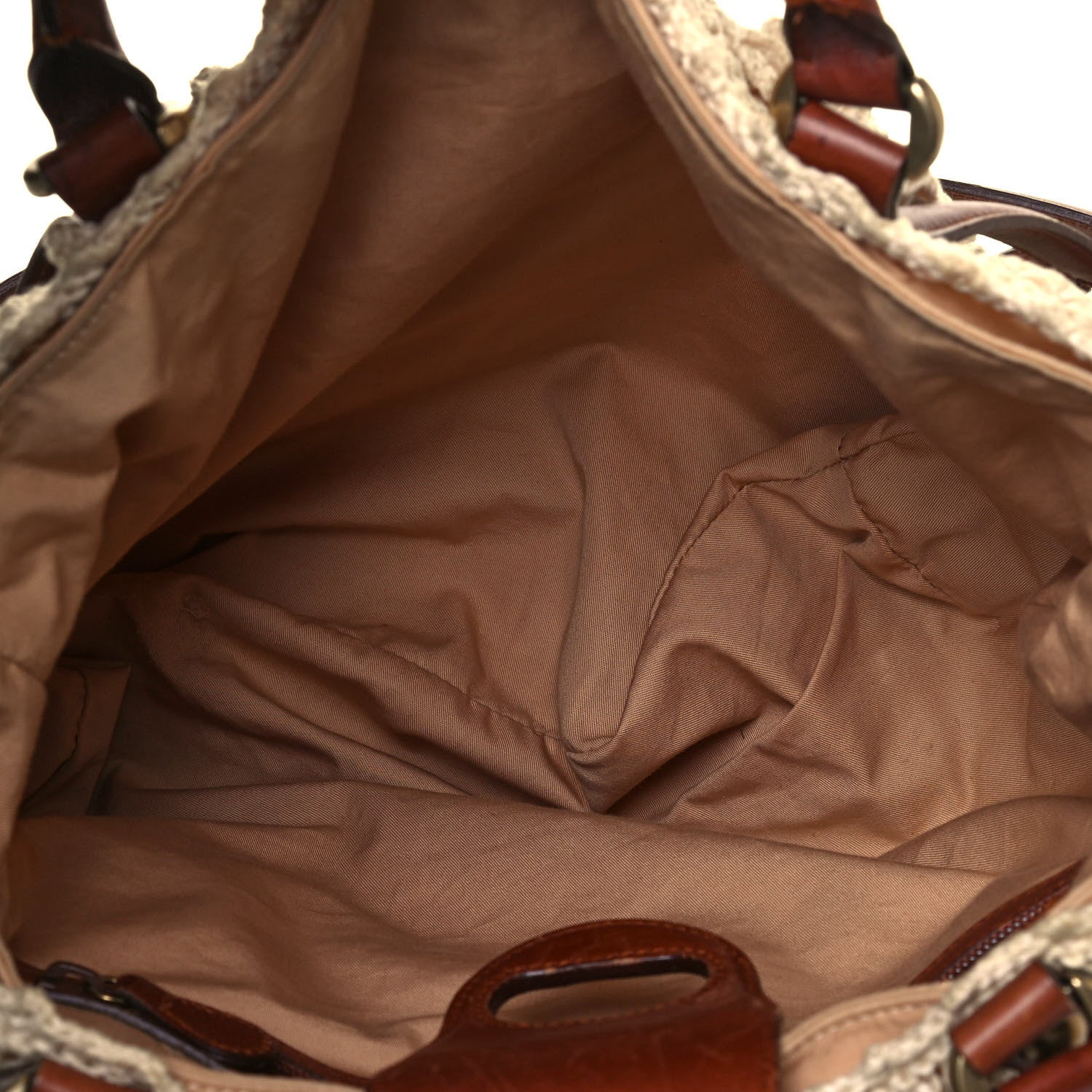 Alexander McQueen Nylon Crochet Novak Bag Tan 10 of 20
