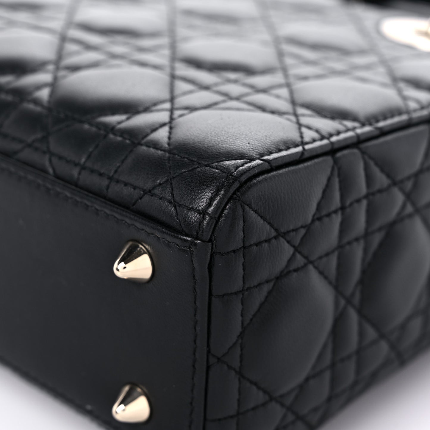 Lambskin Cannage Small Lucky Badges My Lady Dior Black