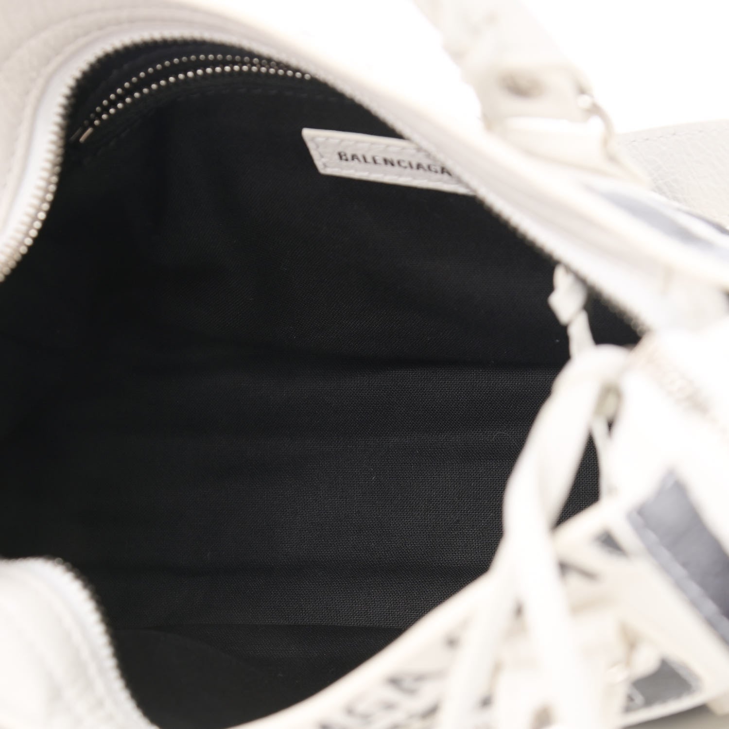 Balenciaga Agneau Arena Graffiti All Over Classic Silver Hardware Mini City White Black 6 of 11