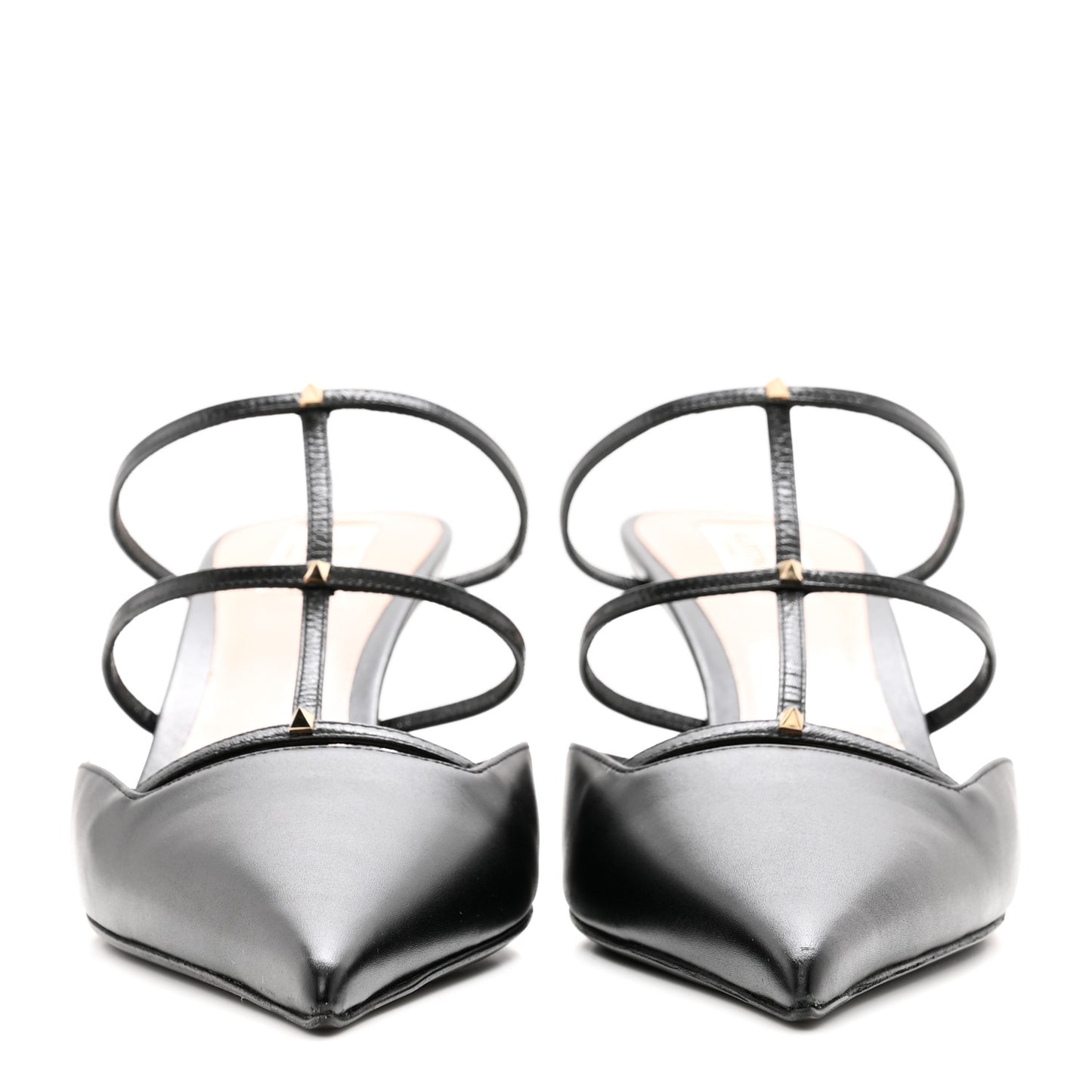 Calfskin Rockstud 60mm Wispy Mules 41 Black