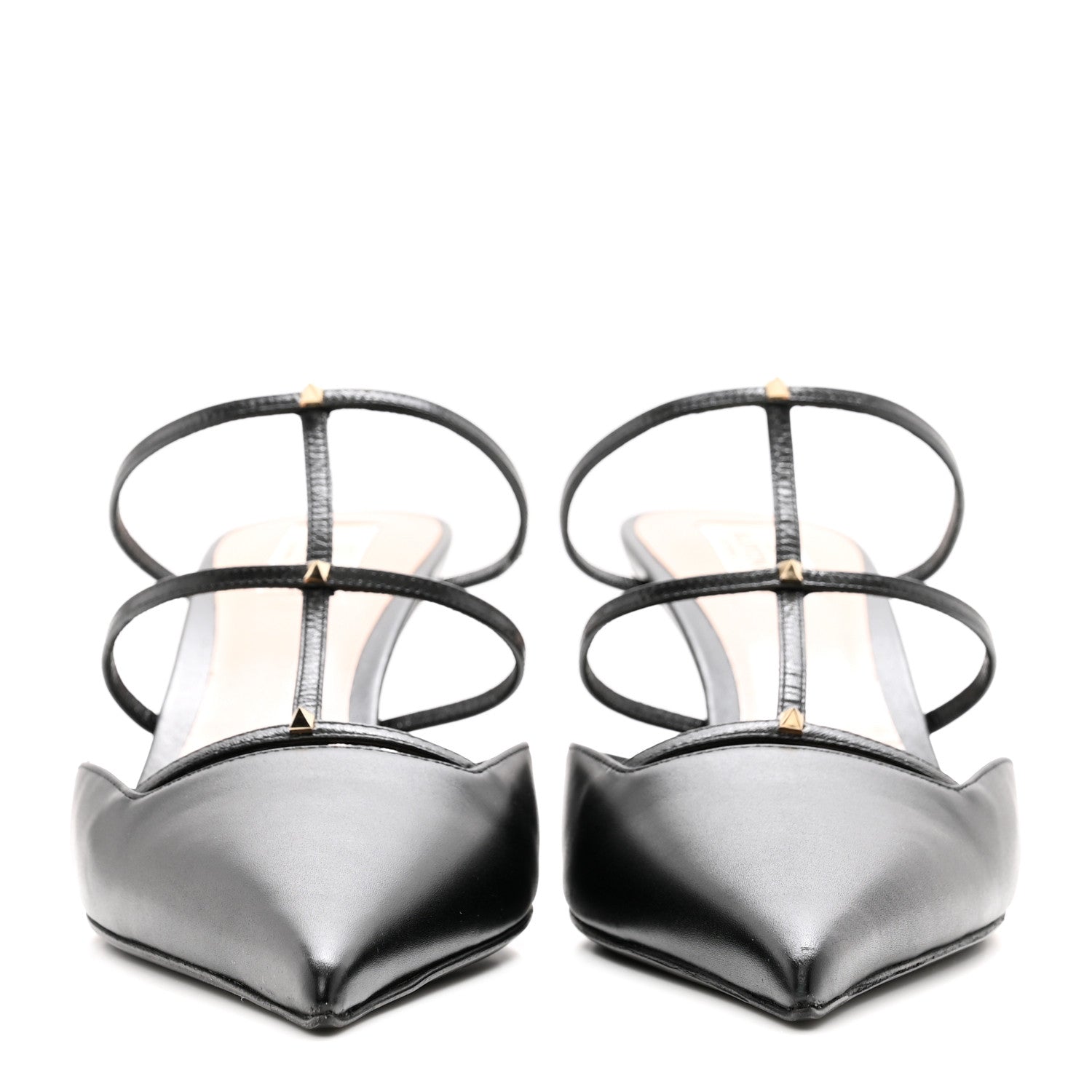 Valentino Garavani Calfskin Rockstud 60mm Wispy Mules 41 Black 2 of 9