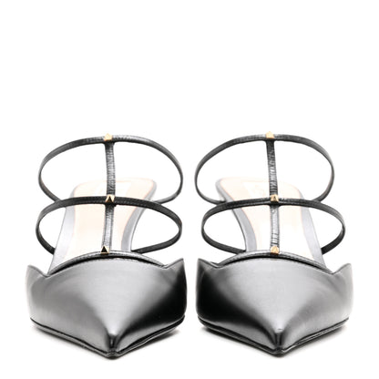 Valentino Garavani Calfskin Rockstud 60mm Wispy Mules 41 Black 2 of 9