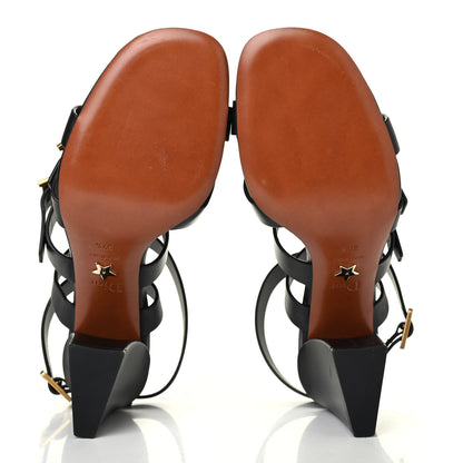 Christian Dior Calfskin Double D 70mm Sandals 37.5 Black 4 of 4