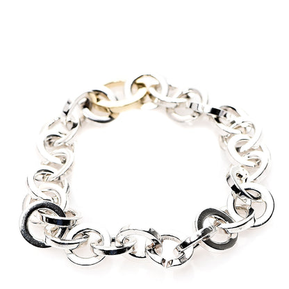 Tiffany Sterling Silver 18K Yellow Gold Circle Link Bracelet 2 of 4