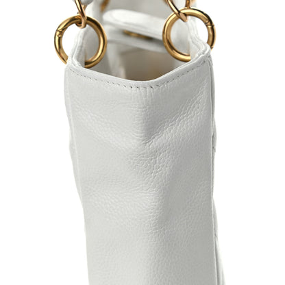 Chanel Caviar Petit Shopping Tote PST White 15 of 15