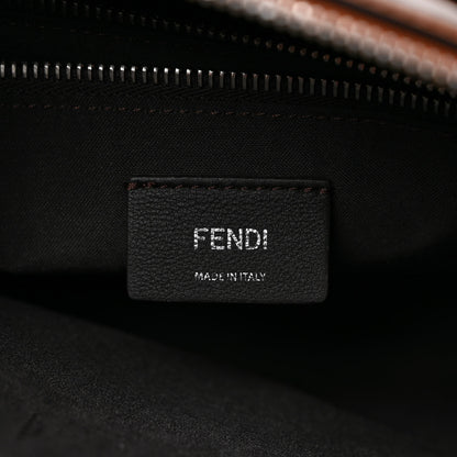 Fendi Vitello King Logo Embossed Medium By The Way Boston Bag Cuoio 5 of 8