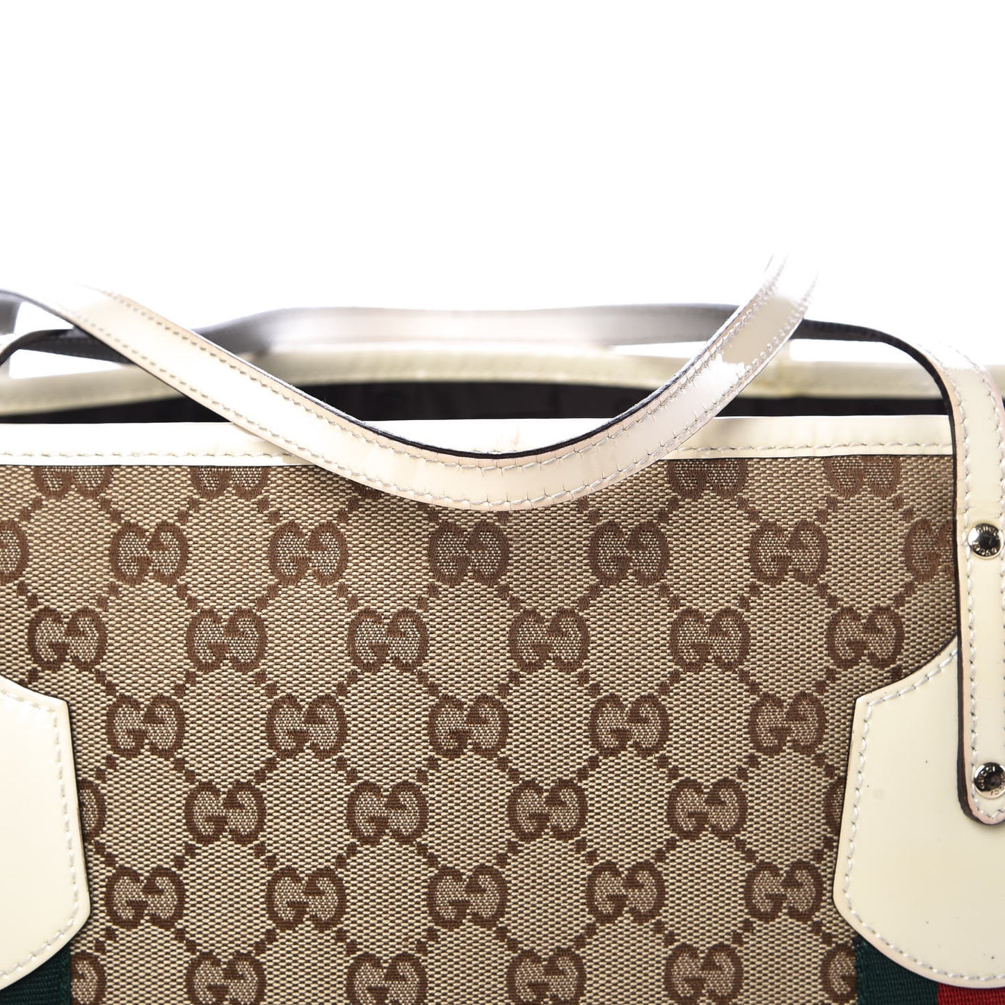Monogram Web Large Jolie Tote White