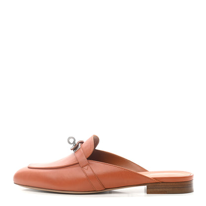 Hermes Goatskin Oz Mules 38 Marron Glaise 1 of 12