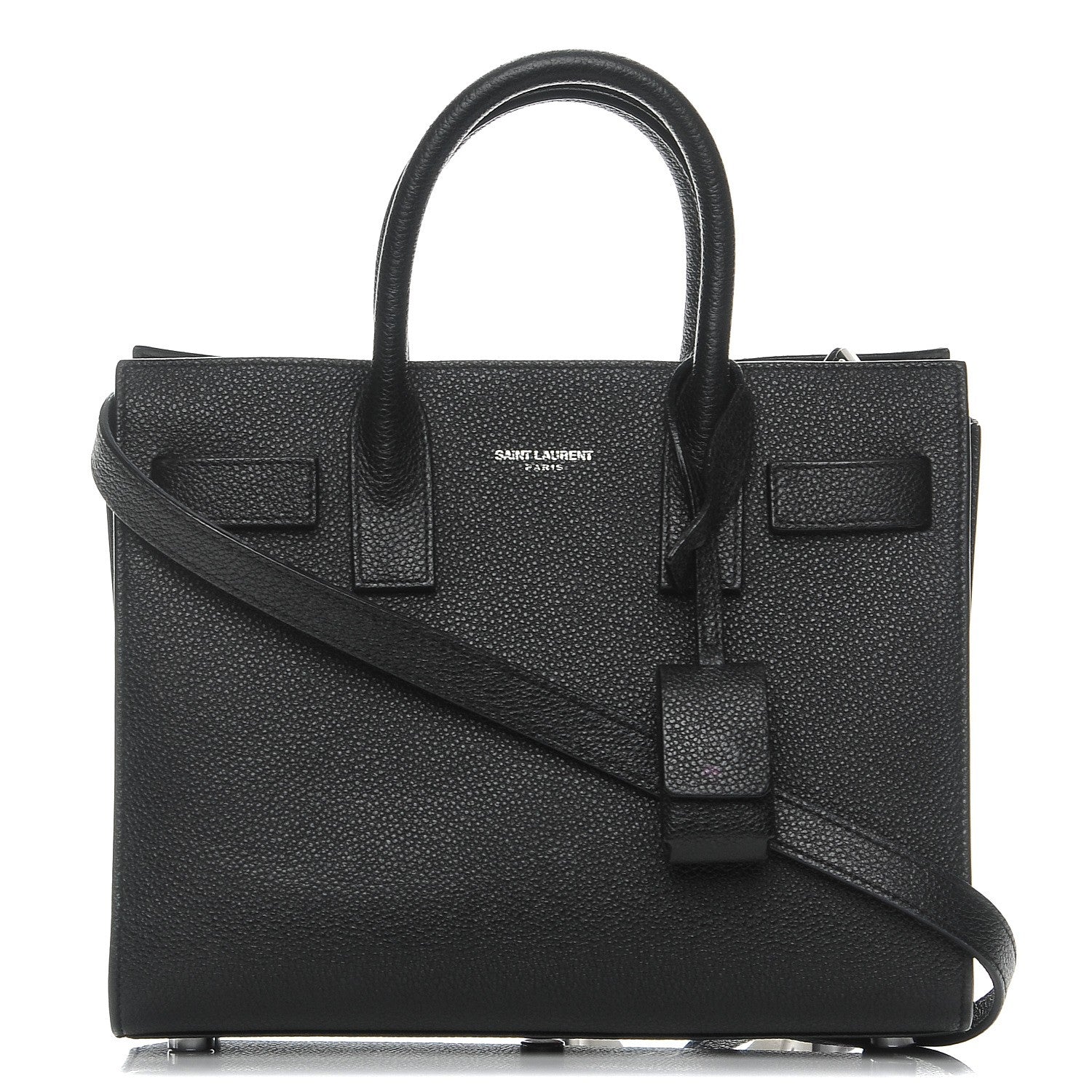 Saint Laurent Grained Calfskin Nano Sac De Jour Black 1 of 8