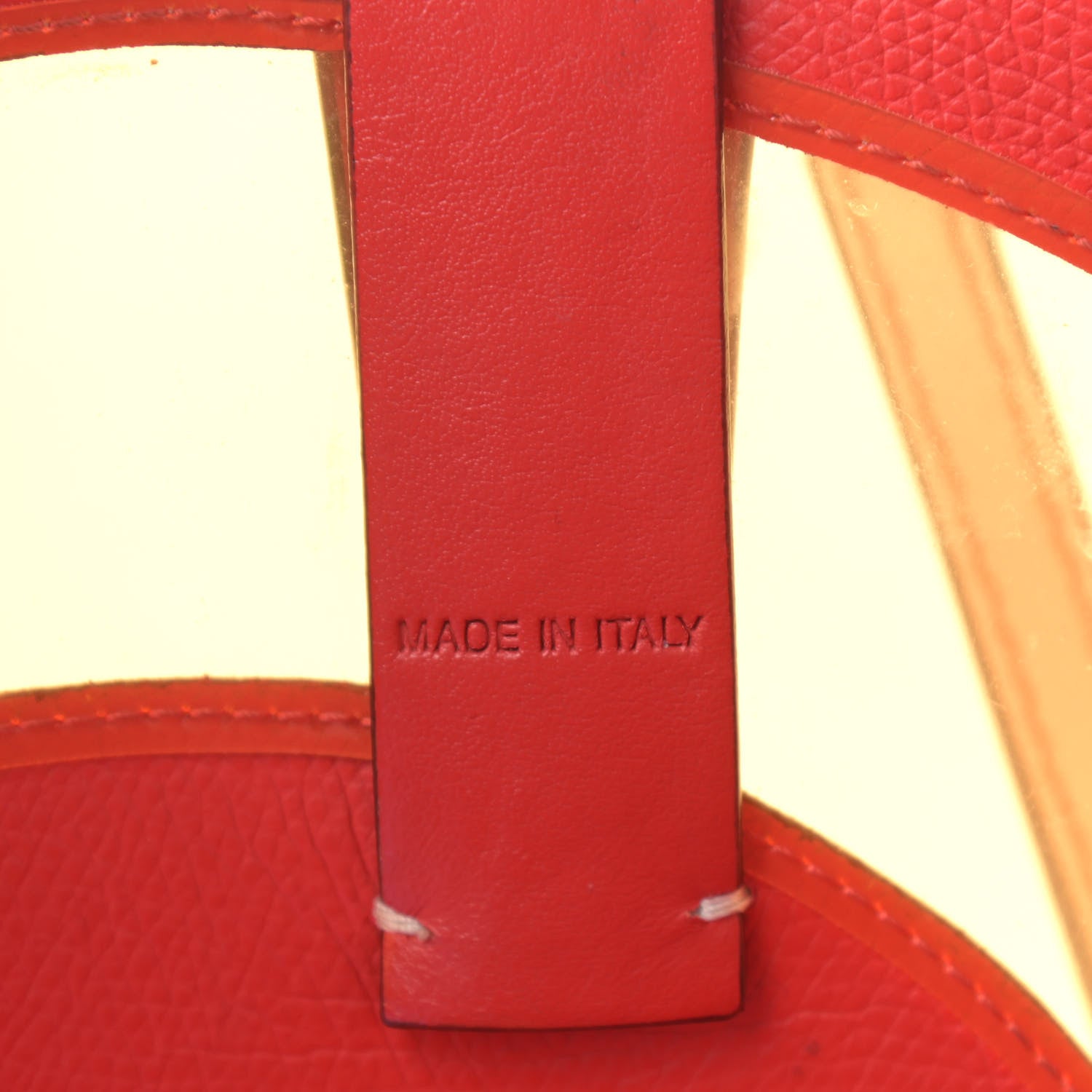 Christian Louboutin Calfskin PVC Love Spikes East West Cabata Tote Latte Multicolor 12 of 28