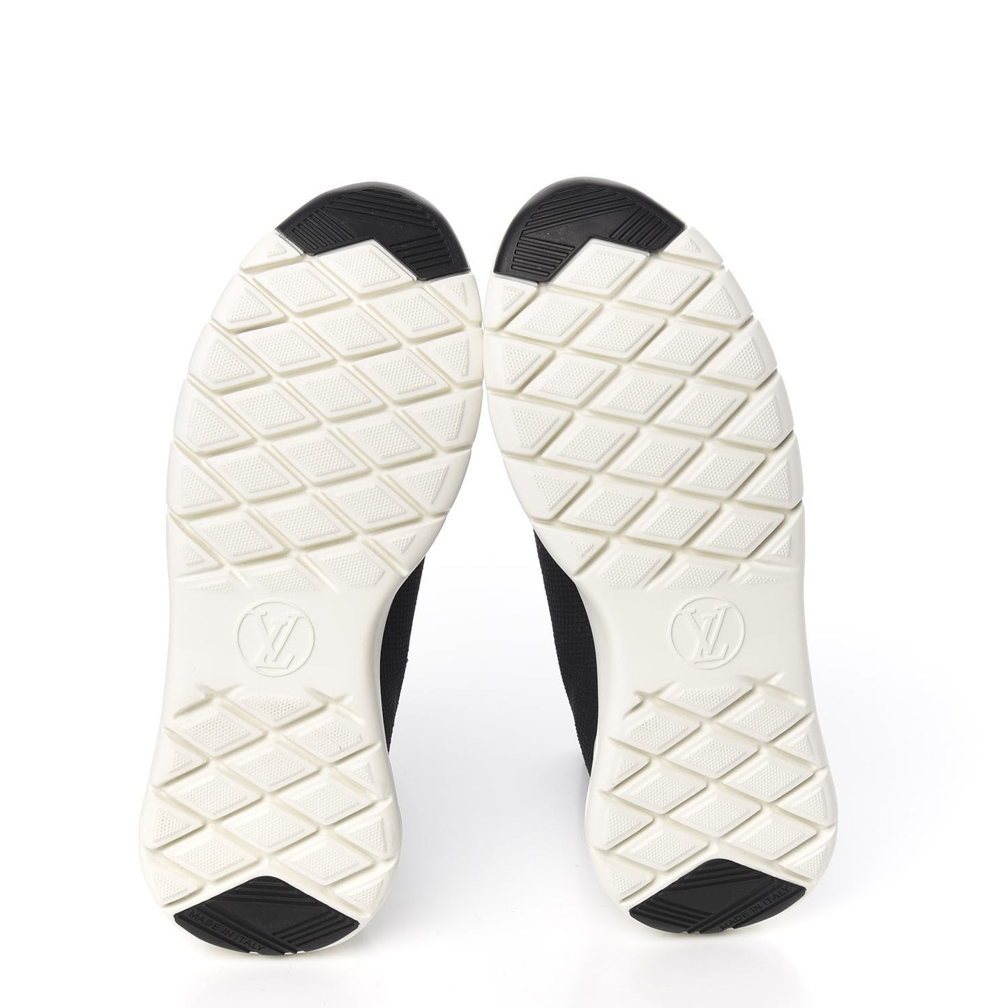 Stretch Fabric LV Black Heart Sock Sneaker 36 Black