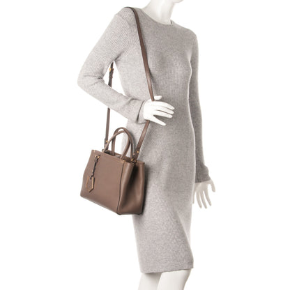Fendi Vitello Elite Flamingo Petite 2Jours Tote Seppia 2 of 7