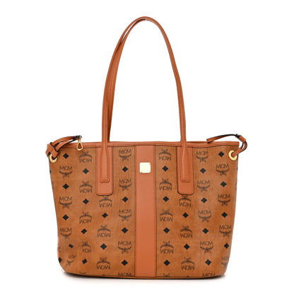 MCM Visetos Small Liz Reversible Shopper Tote Cognac 3 of 15