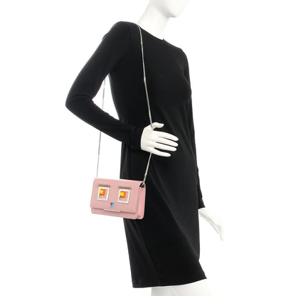 Fendi Vitello Century Hypnoteyes Tube Wallet On Chain Bubblegum 2 of 11