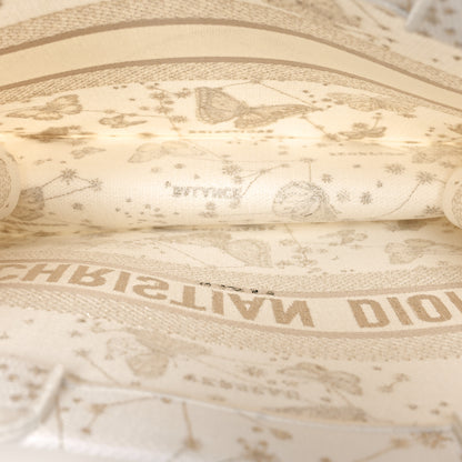 Christian Dior Canvas Embroidered Medium Butterfly Zodiac Book Tote Gold 5 of 10