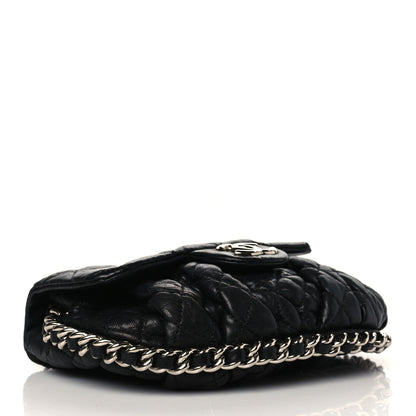 Chanel Washed Lambskin Quilted Mini Chain Around Flap Black 4 of 10