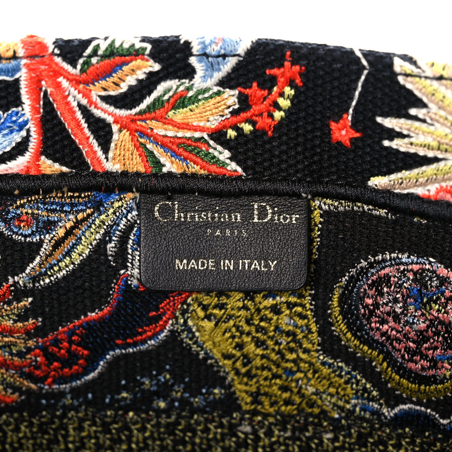 Canvas Zodiac Fantastico Embroidered Medium Book Tote Black Multicolor